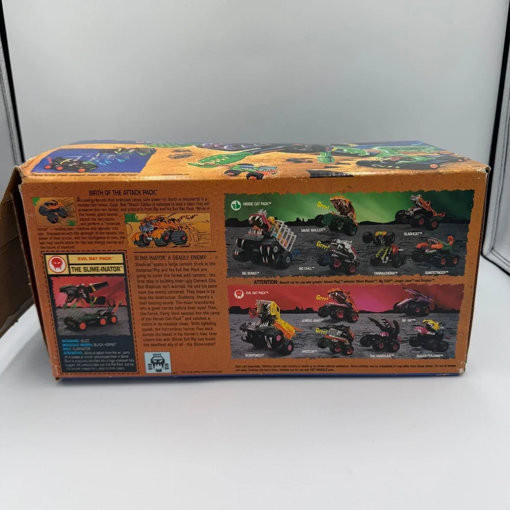 1992 Hot Wheels Attack Pack Slime-inator Cement Truck w/ Box Incomplete